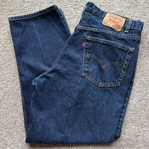 Vintage Levi’s 550 Relaxed Fit Jeans | USA Made | Y2K Dark Wash | 42x30
